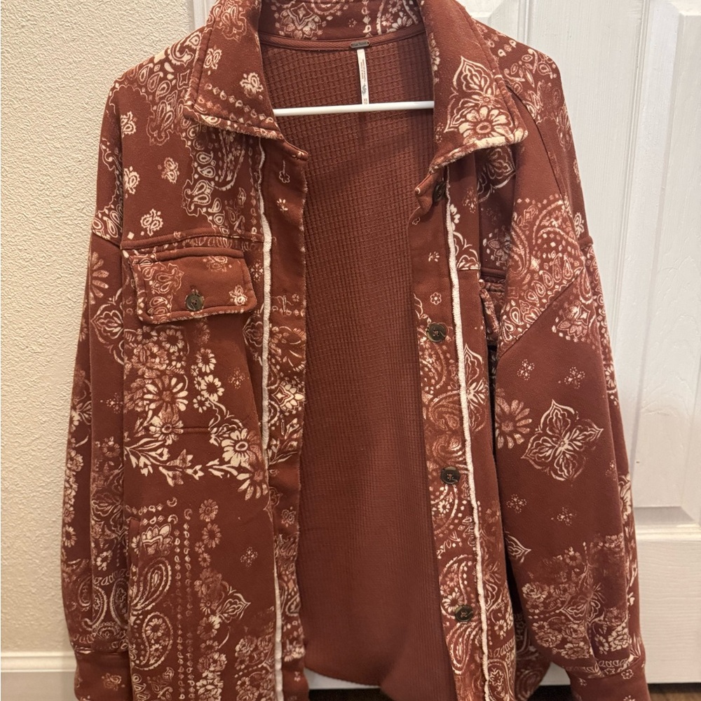 Free People rust-bandana jacket